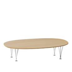 Bruno Mathsson - Mi 304 Superellips - Ask - Höjd: 42 cm - Soffbord - Bruno Mathsson - Träfärgad - Metall/Trä