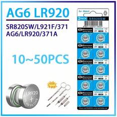 10-50 st LR920 AG6 knappbatterier SR920SW 171 371 370 LR69 LR921 G6A SR920 1,55V Alkaline Coin Cell Watch Batteri (10 st,20 st,30 st,40 st,50 st)