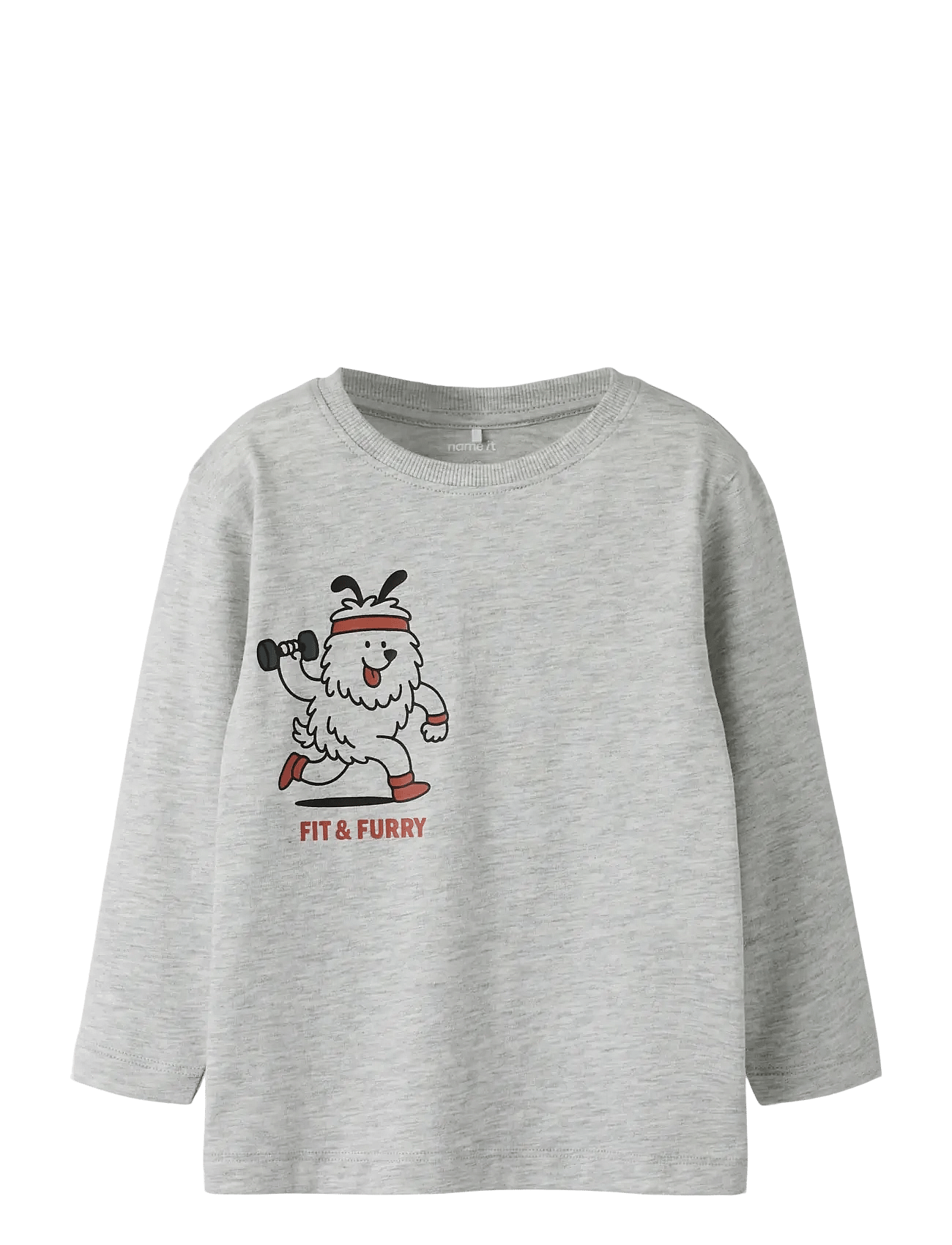 name it Nmmtiko Ls Nreg Top - Grey - 104