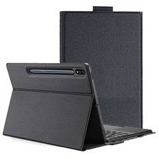 Dux Ducis Samsung Galaxy Tab S7+/S8+ Cover med Bluetooth Tastatur - Sort
