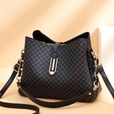 Retro Magnetic Snap Multi-Layer Bucket Bag Women Shoulder Bag, Fashion Casual Style 1pc PU Leather Women Shoulder Bag Backpack, Suitable For Girls, Wo - Black - one-size