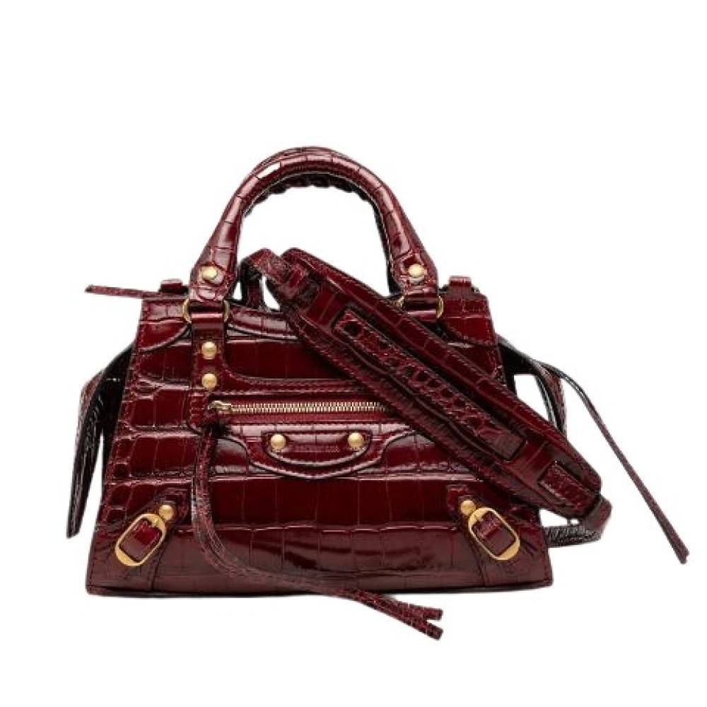 Balenciaga Vintage Pre-owned Neo Classic City 2way taske - Vintage - Dame - Rød - ONE SIZE - Uld