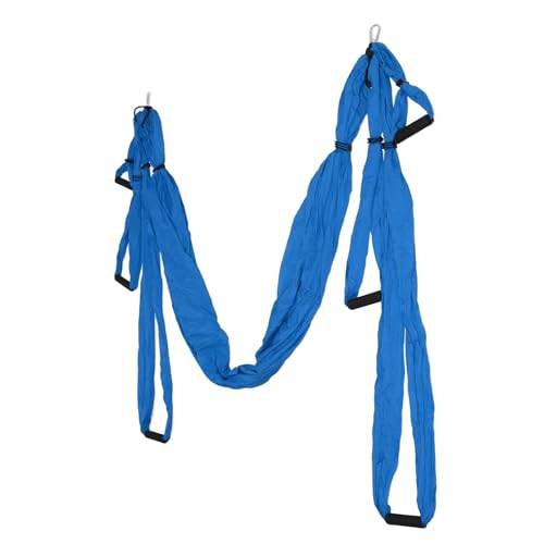 Aerial Yoga Gung Set, Yoga Hängmatta Hänggunga, Polyester Bomull Justerbar Förbättra Flexibiliteten Yoga Hängmatta Yoga Inversion Tool för Fysisk Träning (Mörkblå)
