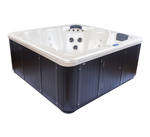 Maxxwell LaidBack udendørs spa, 210x210 cm, hvid/sort