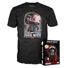 Funko Boxed Tee: John Wick 3- John Wick - Large - T-shirt - Kläder - Presentidé - Kortärmad topp för vuxna unisex män och kvinnor - Officiell produkt - Filmfans