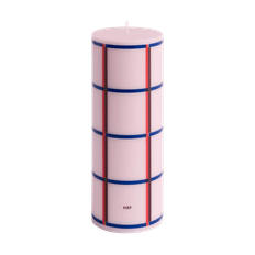 HAY Column Candle bloklys medium 20 cm Light pink-red-bordeaux-dark blue