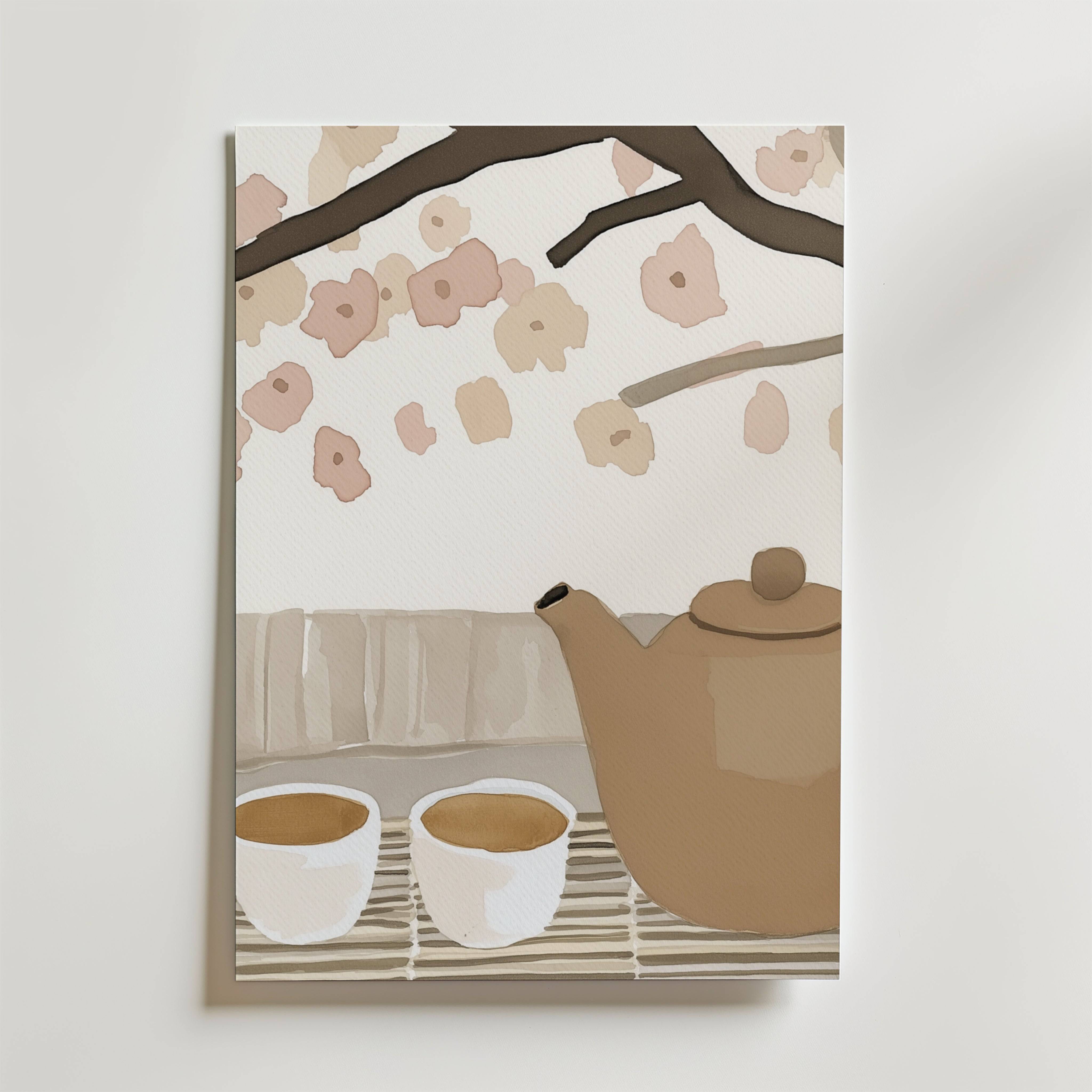 Tea In Bloom Poster - Fine Art Poster 100x140 cm