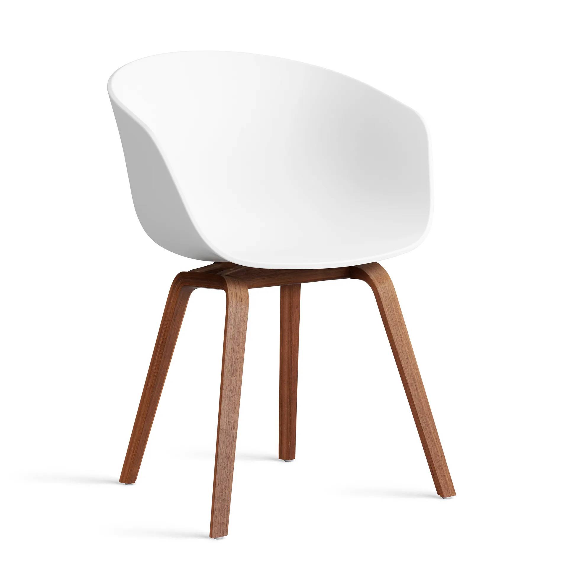 HAY About a Chair 22 2.0 stol Vit-lackerat valnötsstativ