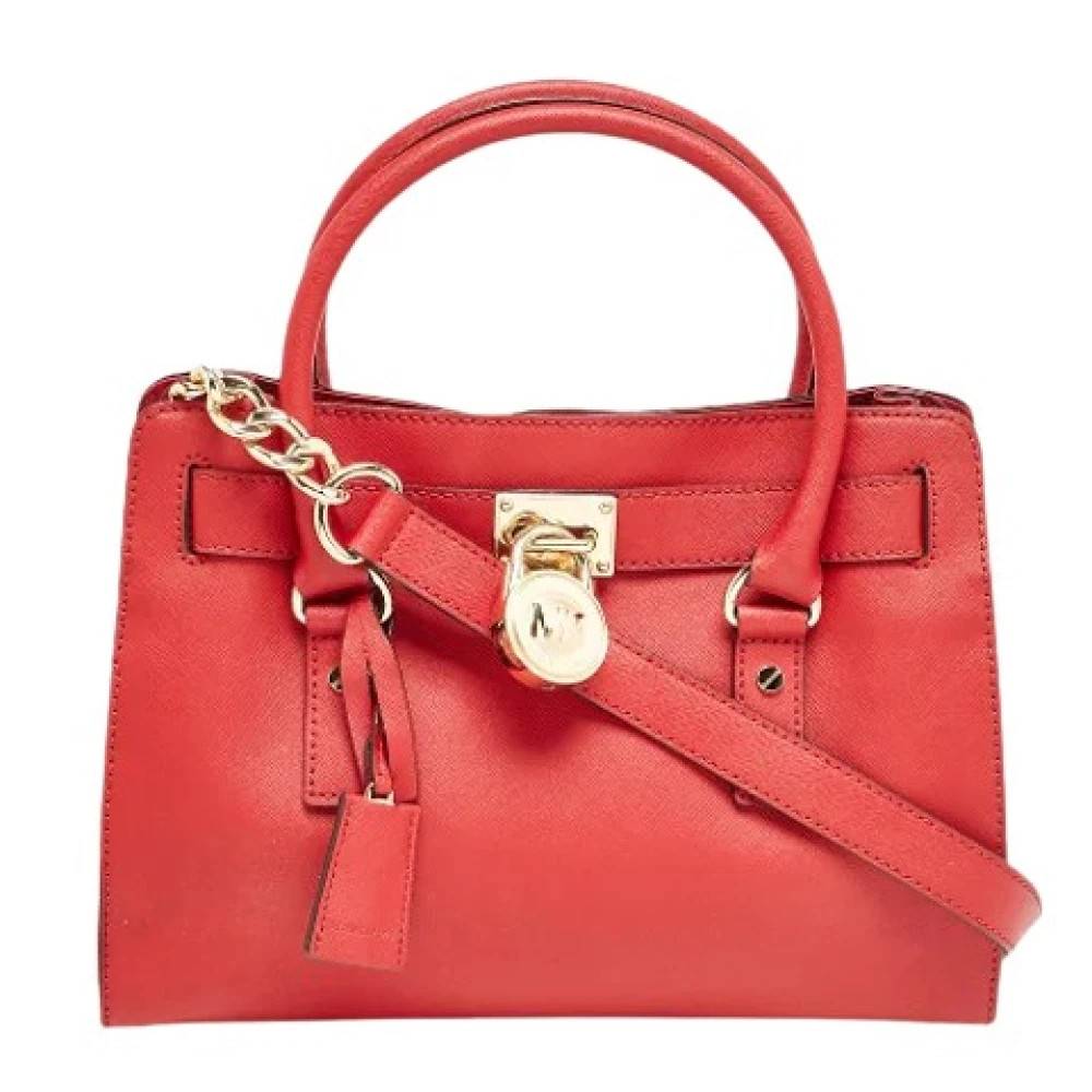 Michael Kors Pre-owned Pre-owned Leather Tote - Vintage - Dame - Rød - ONE SIZE - Læder