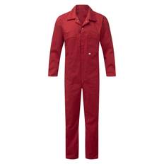 Fort Workwear Unisex overall med dragkedja för vuxna 44 in röd
