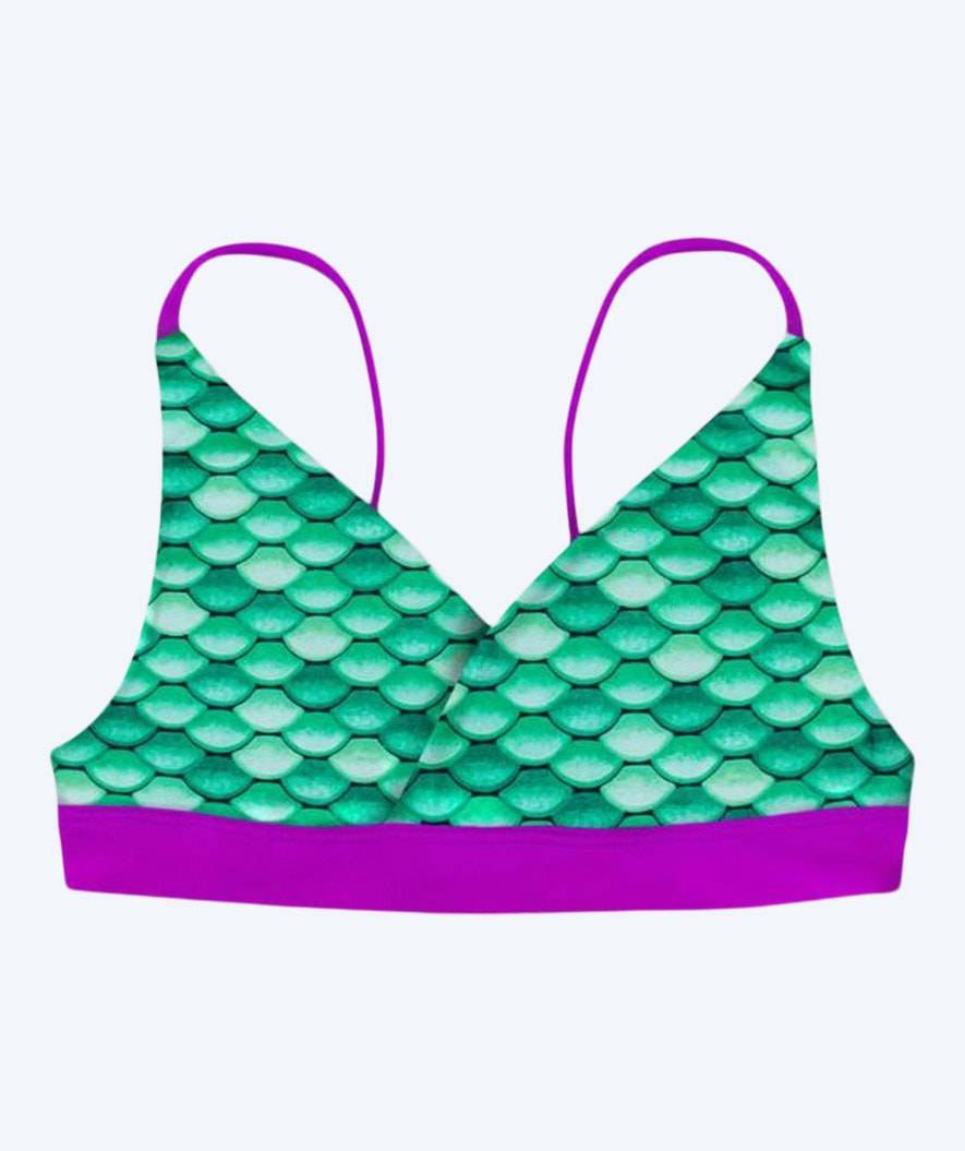 Fin Fun havfrue bikini top til piger - Celtic Green