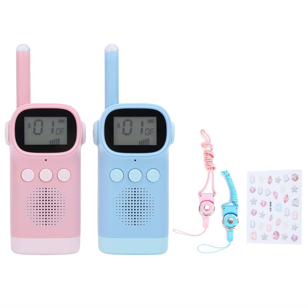 Walkie-talkies til børn, genopladelige (2-pak), tovejsradio med lang rækkevidde til børn i alderen 3-12 år, børnevenligt design, faldsikkert