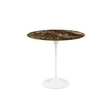 Knoll - Saarinen Oval Table - Småbord, Vitt underrede, skiva i matt brun Emperador marmor - Små borde og sideborde - Eero Saarinen - Sort - Metal/Træ