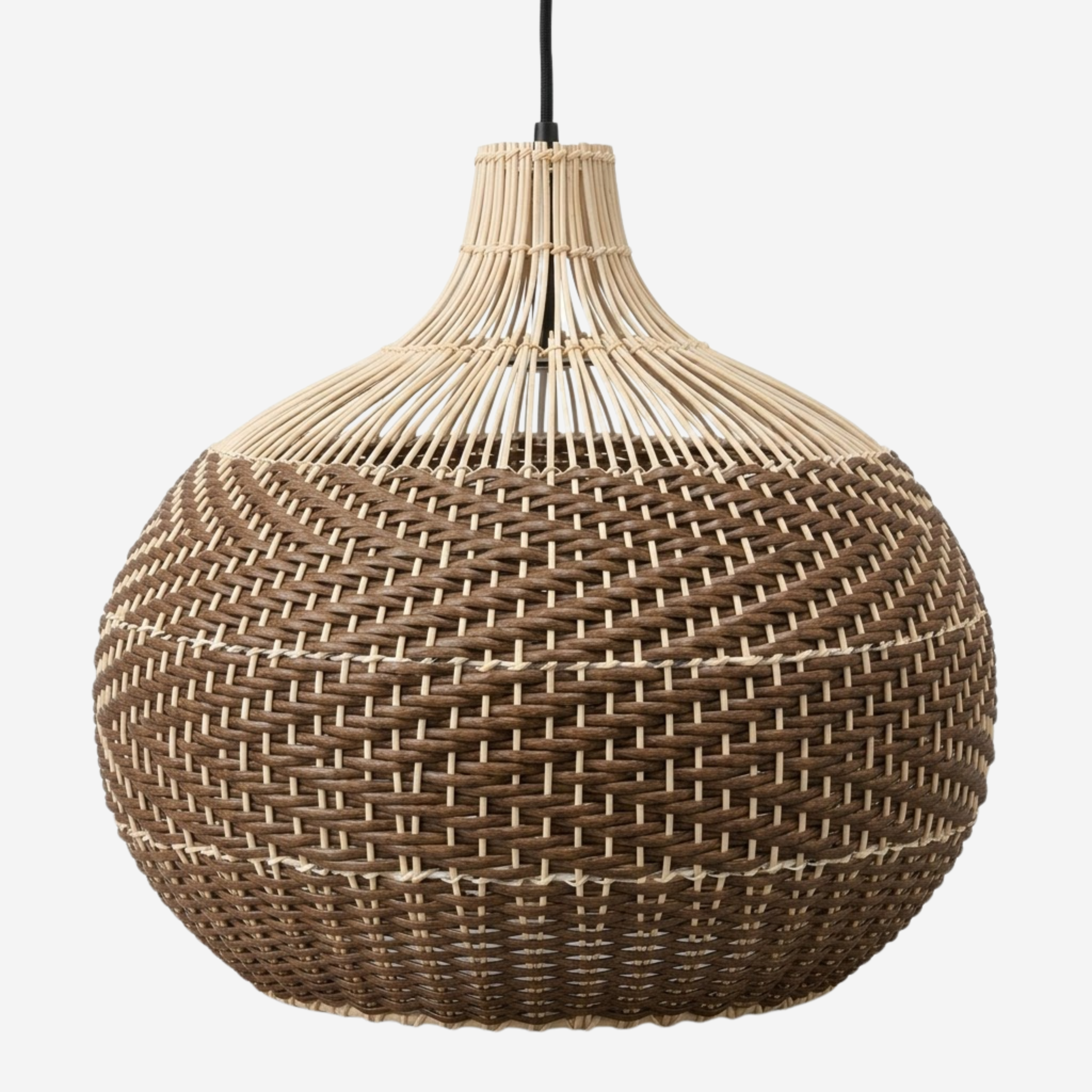 Sierra taklampa, Ø65 cm - Handflätad pendellampa i bambu & rotting