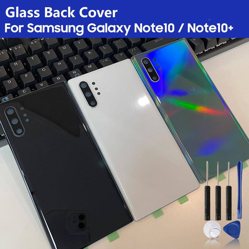 Bakre Glas Ersättningsskal Kåpa Hölje För Samsung Galaxy Note 10 Note10+ Note10 Note 10 Plus Bakre Glas Skal + Verktyg rosa