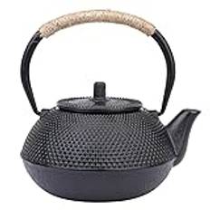 Tekanna Kinesisk gjutjärnstekanna, induktionshäll tekanna, rostfri tekanna, kaffekanna, multifunktionell liten tekanna Keramik tekanna(0,6l One Size)