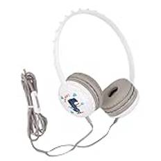 DriKou Kids Wired Headphone, 3.5mm Jack Stereo Adjustable Headband Cute Child Dinosaur Headset Childrens Headphones for PC Tablets School Home Travel (White)