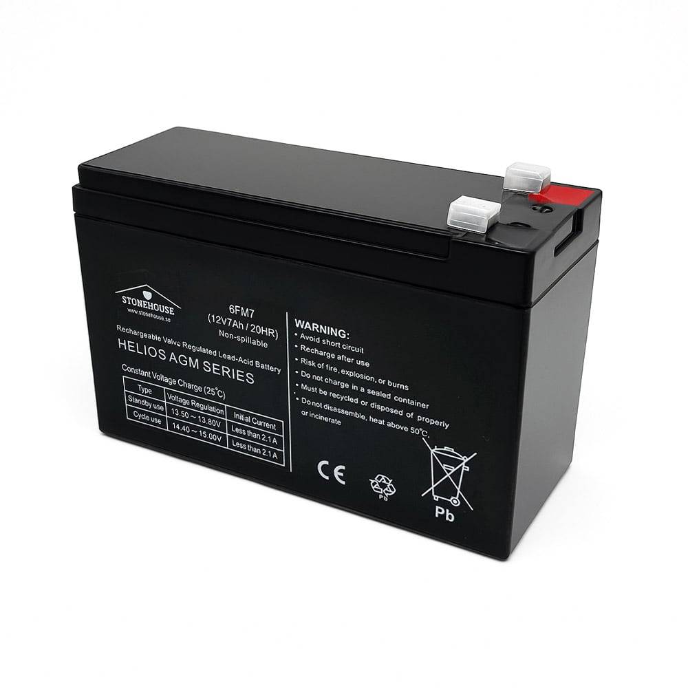 Batteri 12V 7Ah HELIOS 5 År Pro Version