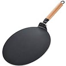 SMBAOFUL Pannkaka Crepes Stekpanna för biffägg, Flat Tawa, Hushålls Pancake Fruit Tool, Induktion Inkompatibel-Vanlig||32cm Stekpanna Wok (Färg: Förtjockning, Storlek: 30cm)