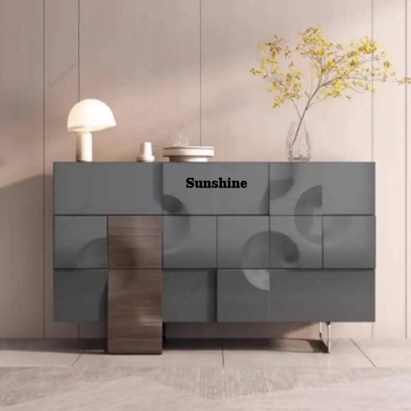 Vintage Minimalist Shoe Cabinet Entrance Large Capacity Wooden Space Saving Shoe Rack Designer Modern Gabinete Trendy Furniture