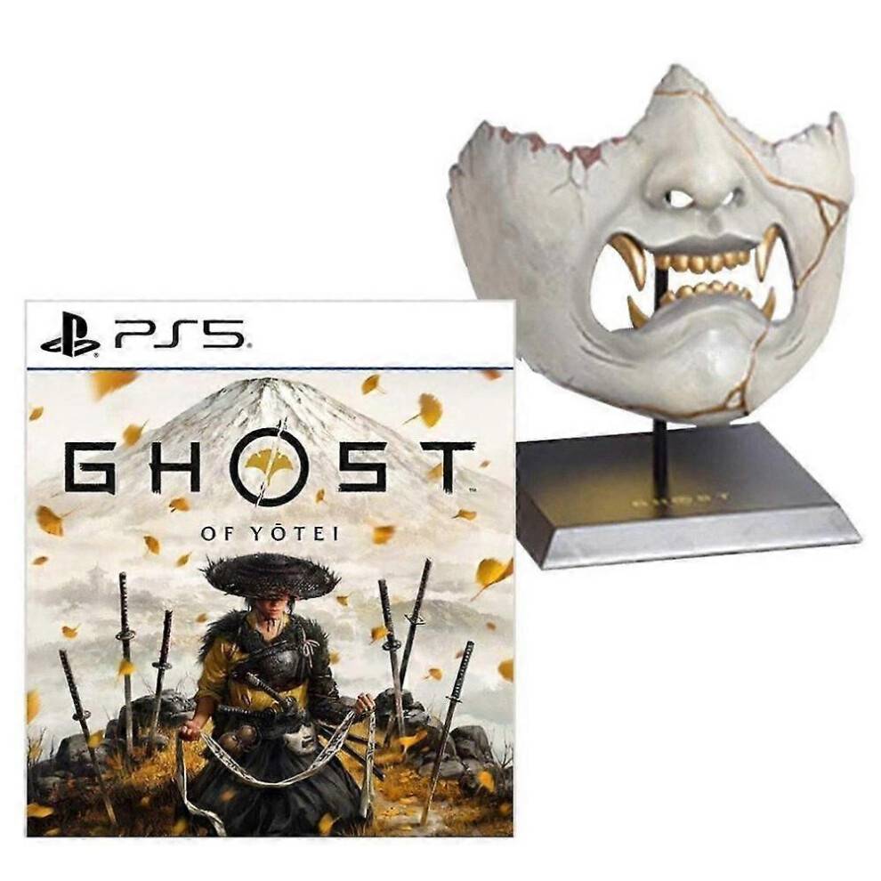 (White) Tsushima Ghost of Tsushima Cosplay Half Face Mask for Halloween and Parties