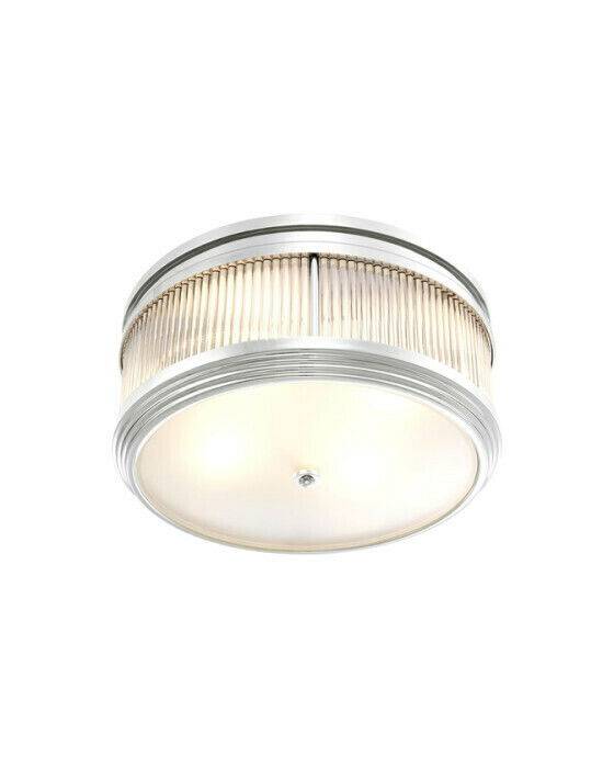 Eichholtz Rousseau plafond nickel - Silver (Ø: 40,5 x H: 18,5 cm)
