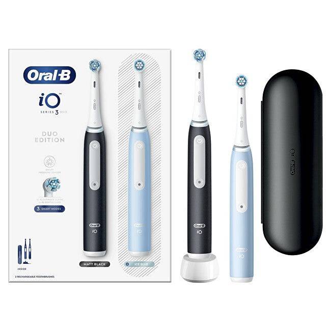 Oral B Spazzolino Elettrico Serie Io 3 Duo Nero/Blu Ghiaccio 2 pezzi — Spazzolino elettrico