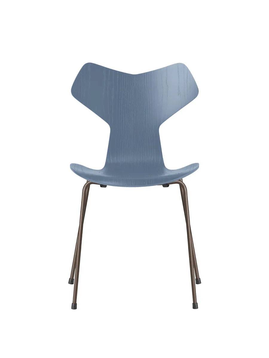 3130 Grand Prix stol i farvet ask af Arne Jacobsen Dusk Blue / Brown Bronze - Jacobsen Plus