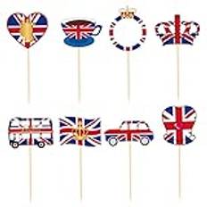 10 Set Cake Toppers Kings Coronation Decorations Union Cake Decorations Kings Charles Coronation Decorations King Charles III Coronation (80st Total)