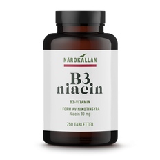 B3 Niacin 10 mg 750 tabletter - Närokällan
