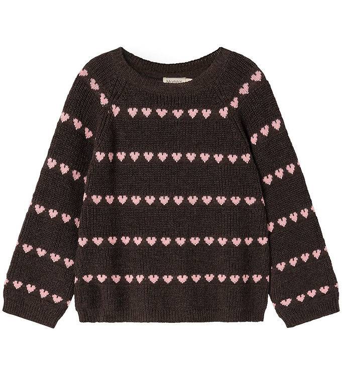 MarMar Tröja - Ull/Bomull - Turin - Rose Glasyr Hearts - MarMar - 4-5 år (104-110) - Tröja