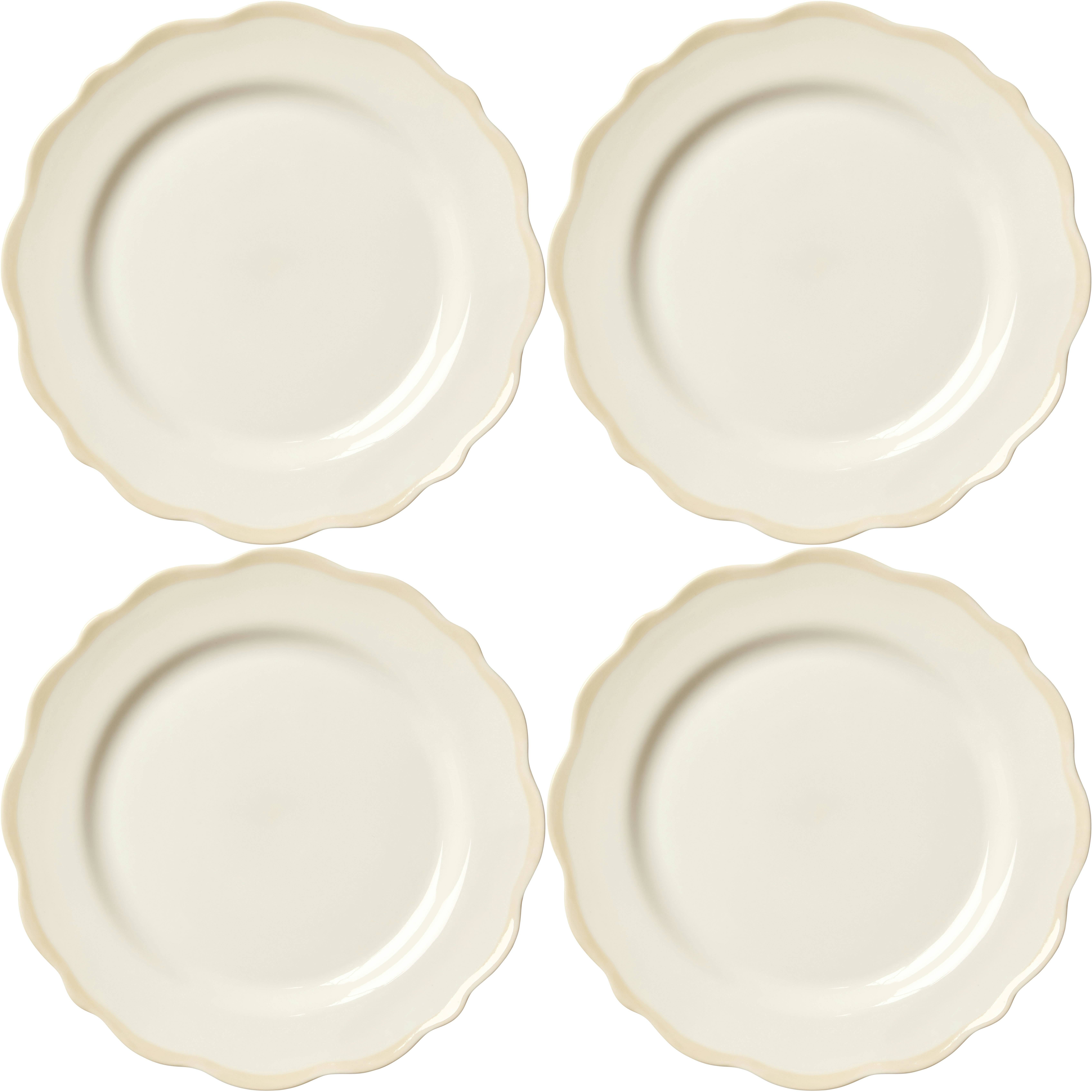 Decotique Fleur Assiett 21 Cm 4-pack Sand - Assietter Porslin Sand - 427706X4