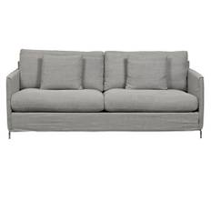 Soffa Petito 2-sits - tyg Tristan stone/svarta ben
