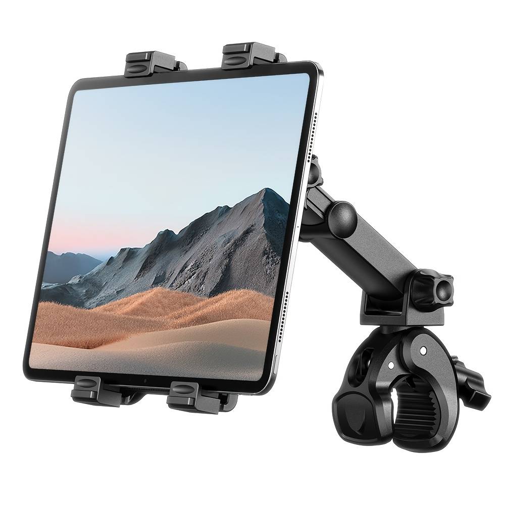 Tablet Mount, Treadmill Handlebar Clamp For Ipad, 360° Adjustable Heavy-duty Holder For Exercise Bike And , Universal Fit For 7-11" For Ipad Pro/air/mini, Iphone, Galaxy Tab, Fire Hd 10