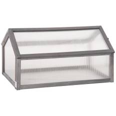Mini drivhus med ventilationshuller 90 x 52 x 49,5 cm, grå