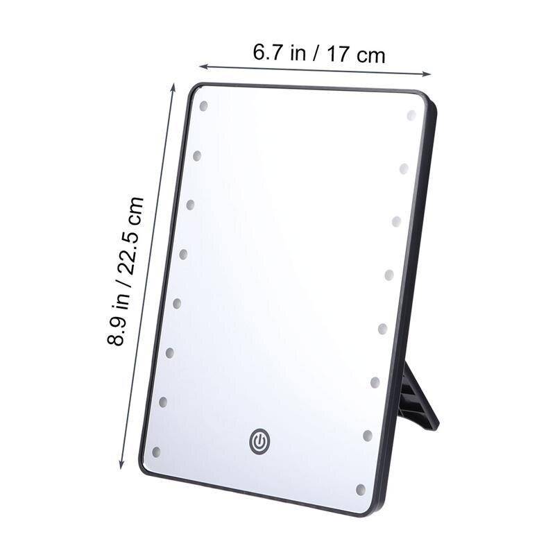 Sminkspegel LED 8" med Dimmer - Svart