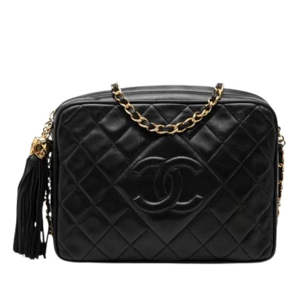Chanel Vintage Pre-owned Quilted Lambskin Crossbody Bag - Vintage - Dame - Sort - ONE SIZE - Læder