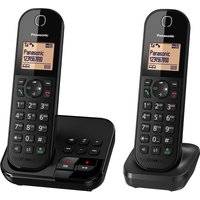 Panasonic telefon med stor knapp med telefonsvarare, Svart, Storlek Universalgröße, DUO stor knapptelefon med telefonsvarare