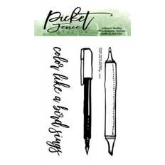 Picket Fence Studios 2”x3” Clear Stamps - Color Like a Bird Sings
