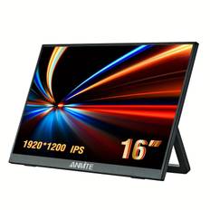 TEMU 16 Inch Portable Monitor 1200p Hdr 16:10 Low Blue Light For / Ps5/ 5/ Switch/ Mobile Phone/ Computer/ Laptop Expansion