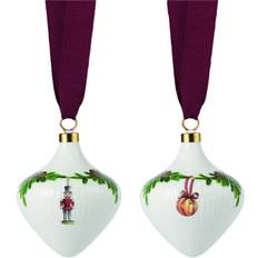 Royal Copenhagen Stjerne Riflet Ornamentsæt2stk - 48 cm Julgranspynt Från Magasin - Hvid (48 cm)