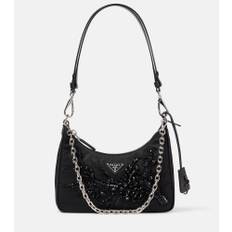 Prada Re-Edition embellished shoulder bag - black