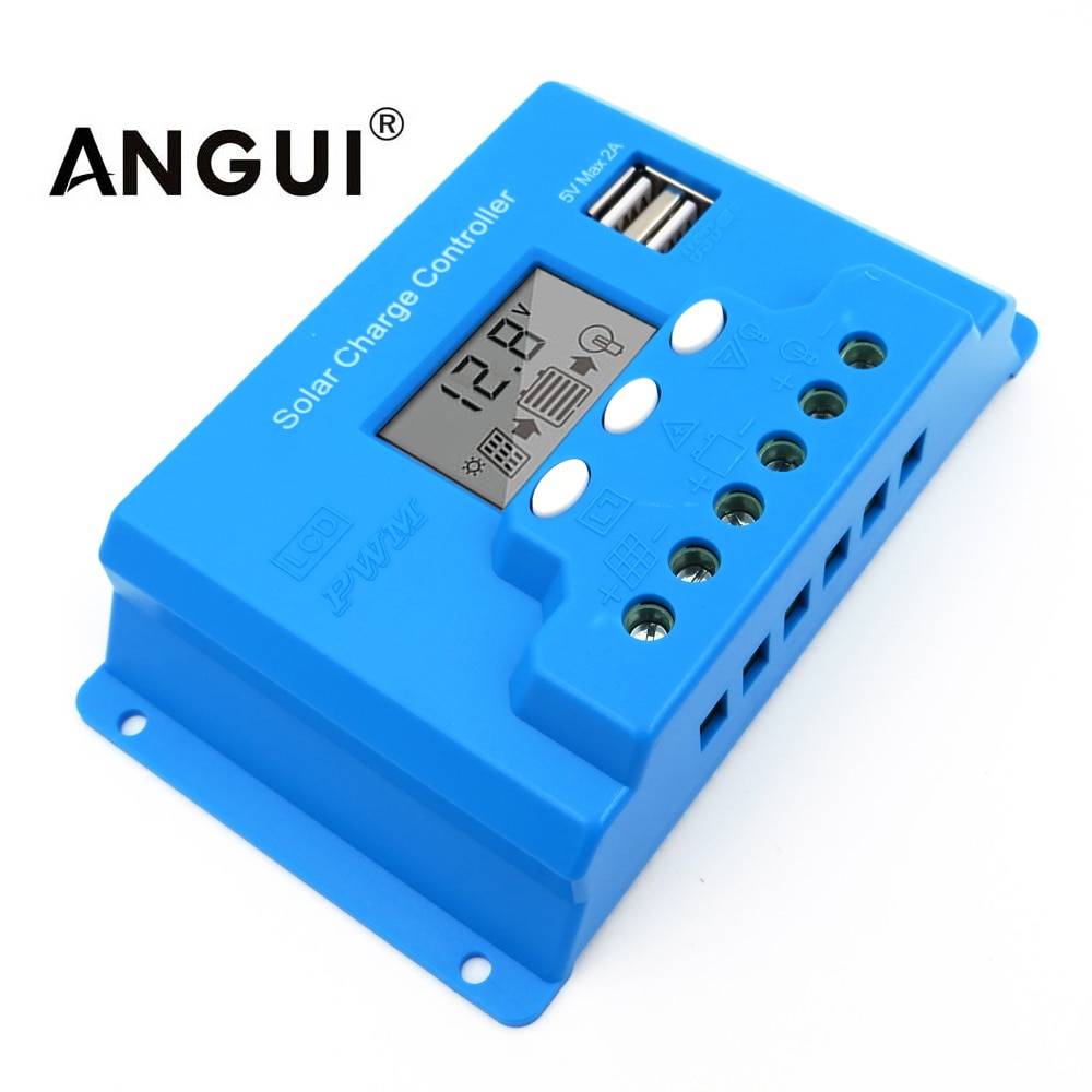 10a 20a 30a 12v/24v or 48v lcd display solar laddare controller 100w 200w 300w 400w 500w 600w solpaneler laddregulatorer - 30a 12v 24v