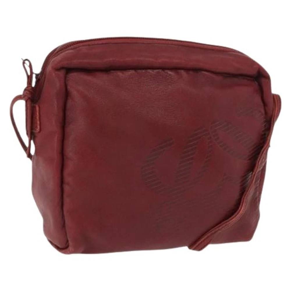 Loewe Pre-owned Pre-owned Leather Skuldertaske - Vintage - Dame - Rød - ONE SIZE - Uld