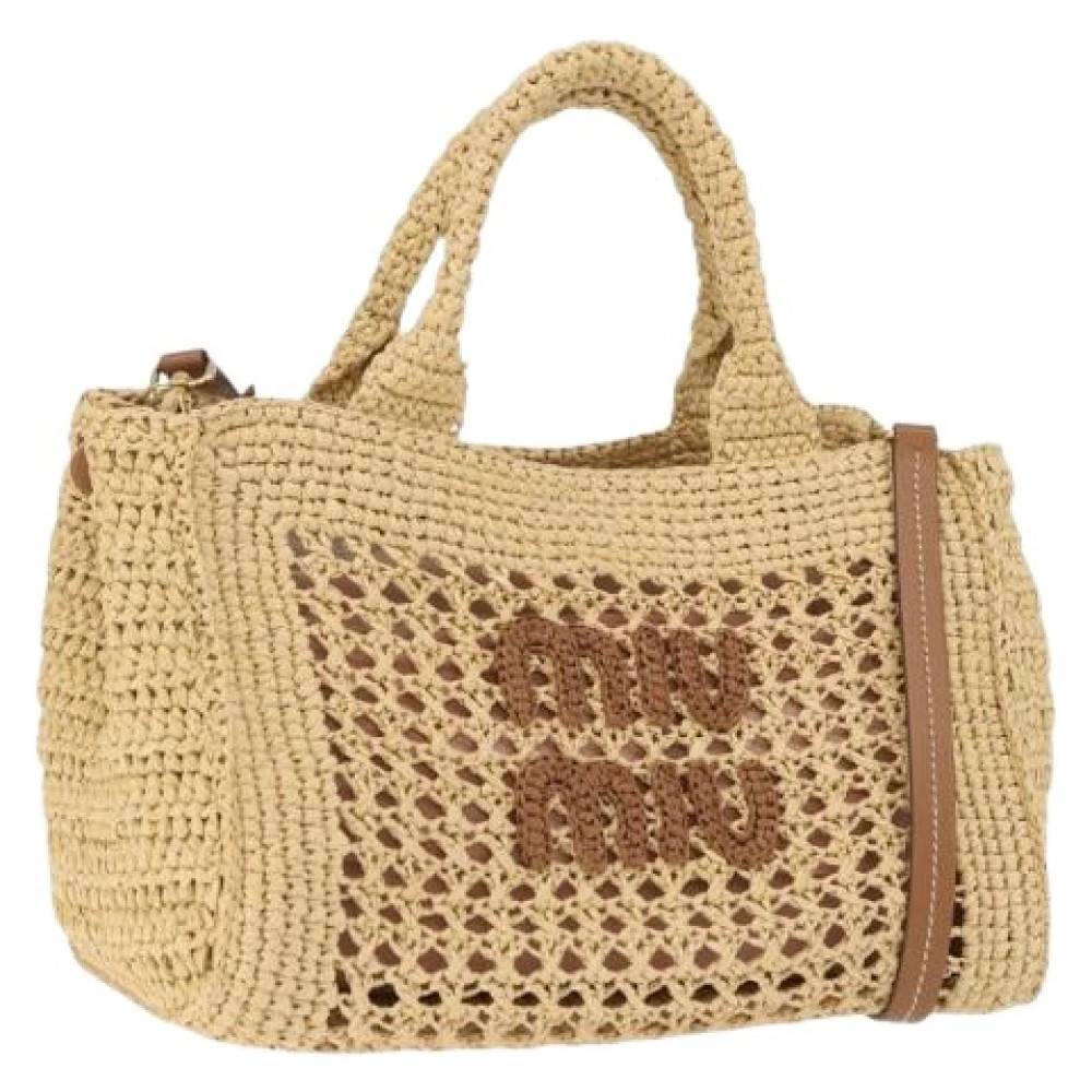 Miu Miu Pre-owned Pre-owned Tote Bag - Vintage - Dame - Beige - ONE SIZE - Uld
