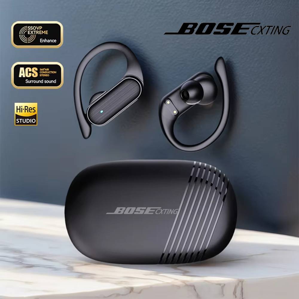 BOSECXTING A520 Wireless Business Headphone Ear-Hook HIFI Bass Noise Cancelling Earphone With Mic Earbuds Sport Game Headset New