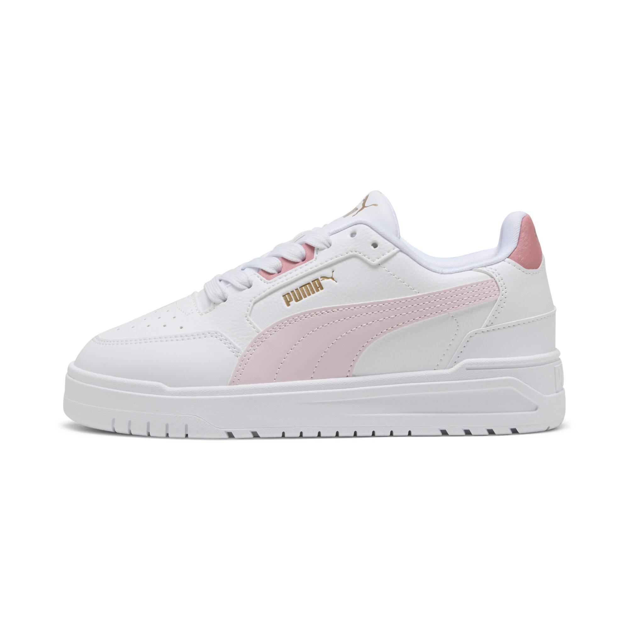 PUMA Shuffle Downtown Low Sneakers Youth, Shoes, White/Powder Pink, 37.5