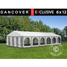 Partytelt Festtelt Exclusive 6x12m PVC, Grå/Hvid