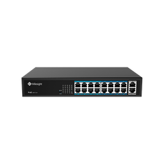 Milesight PoE Switch 16 x PoE, 2 x uplink, 200W