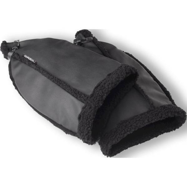 Styrluffer til cykel - Basil 38 x 23 x 2 cm - sort kunstlæder, vandtætte